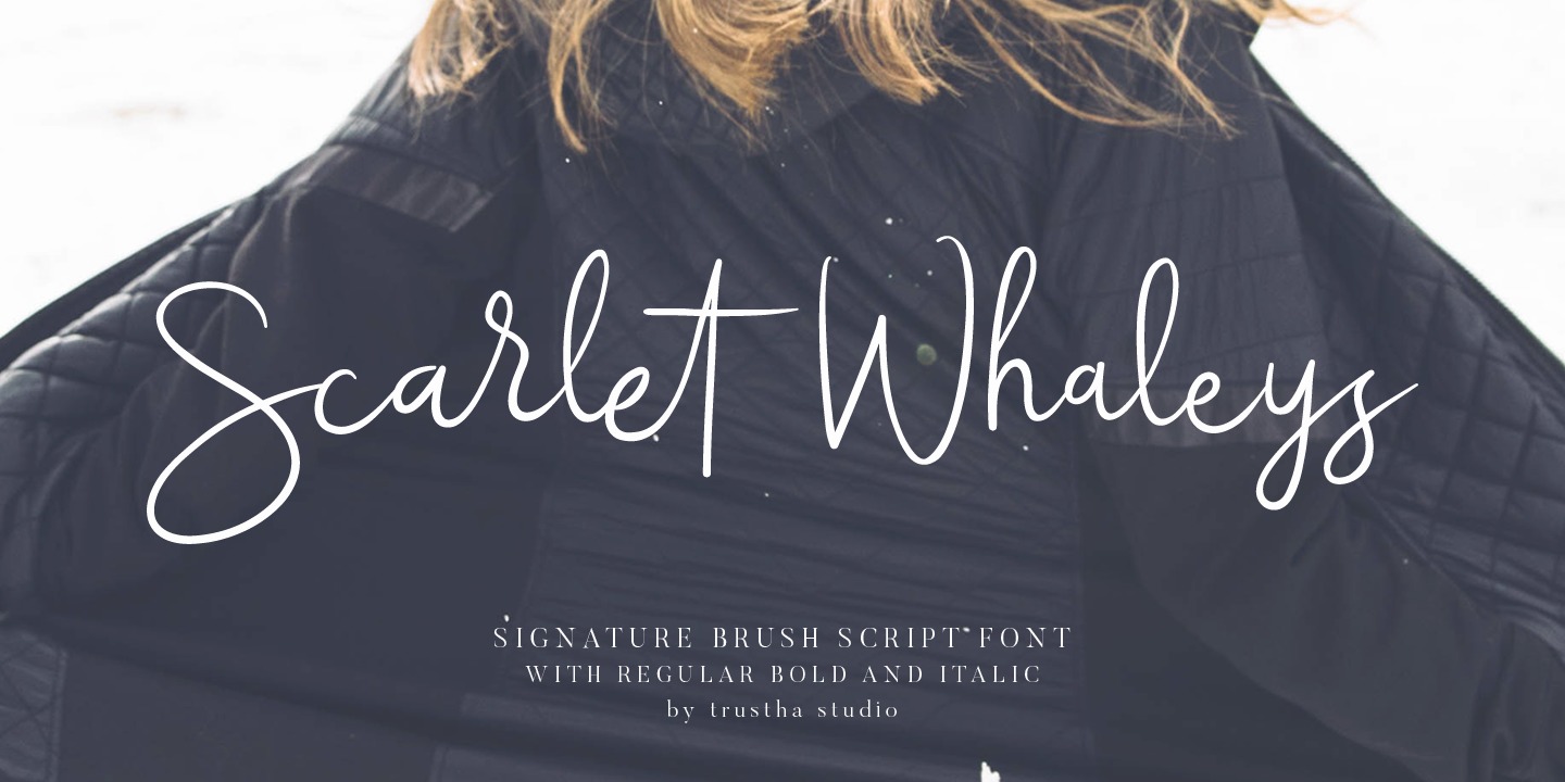 Beispiel einer Scarlet Whaleys-Schriftart